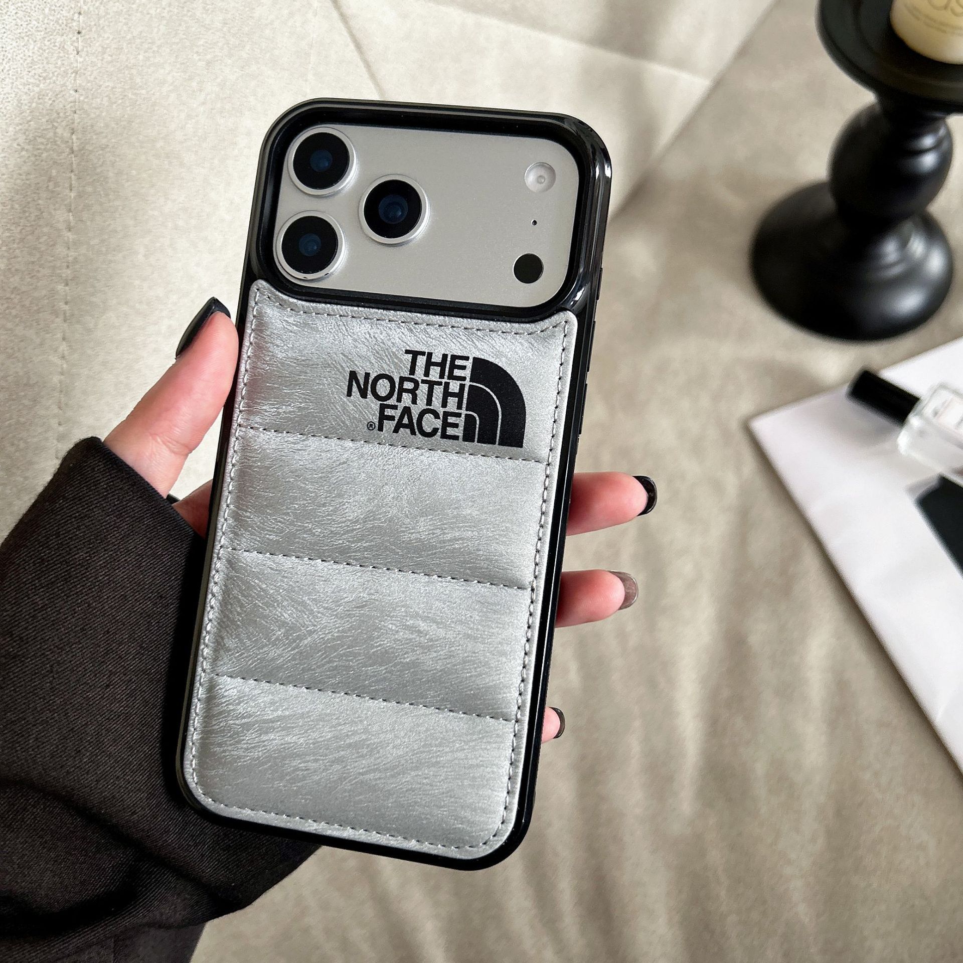 Chaqueta de la caja del teléfono-gris plata Norte