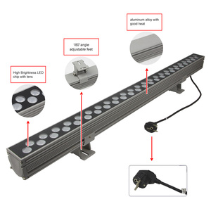 High Quality 18x10W 4in1 Aluminium Adjustable Strip <strong>LED</strong> Wall Washer RGBW Wedding Architectural Lighting with IP65 Rating
