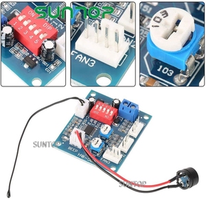 DC <strong>12V</strong> Four Wire Thermostat <strong>PWM</strong> Fan <strong>Speed</strong> <strong>Controller</strong> Governor Driver Module <strong>Temperature</strong> Relay for PC - Product Image 6