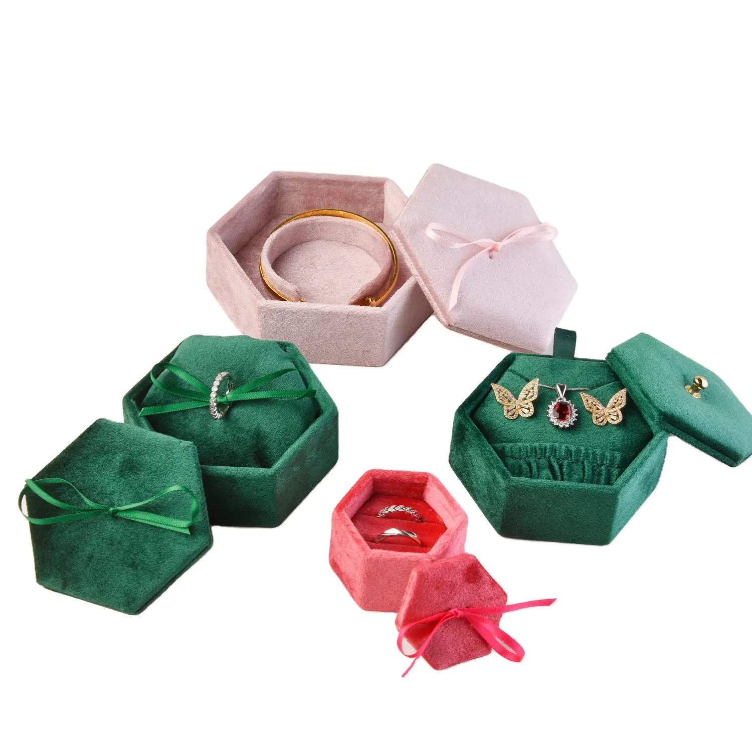 Caja de terciopelo con logotipo personalizado, caja de lujo para pendientes, pulsera, collar, anillo, embalaje de joyería, venta al por mayor