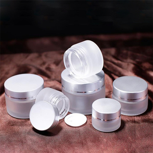 <strong>TOSUN</strong> 5g 10g 15g 20g 30g 50g 100g Frosted Clear Glass Cosmetic Body Butter Jars with Lid for Face Cream