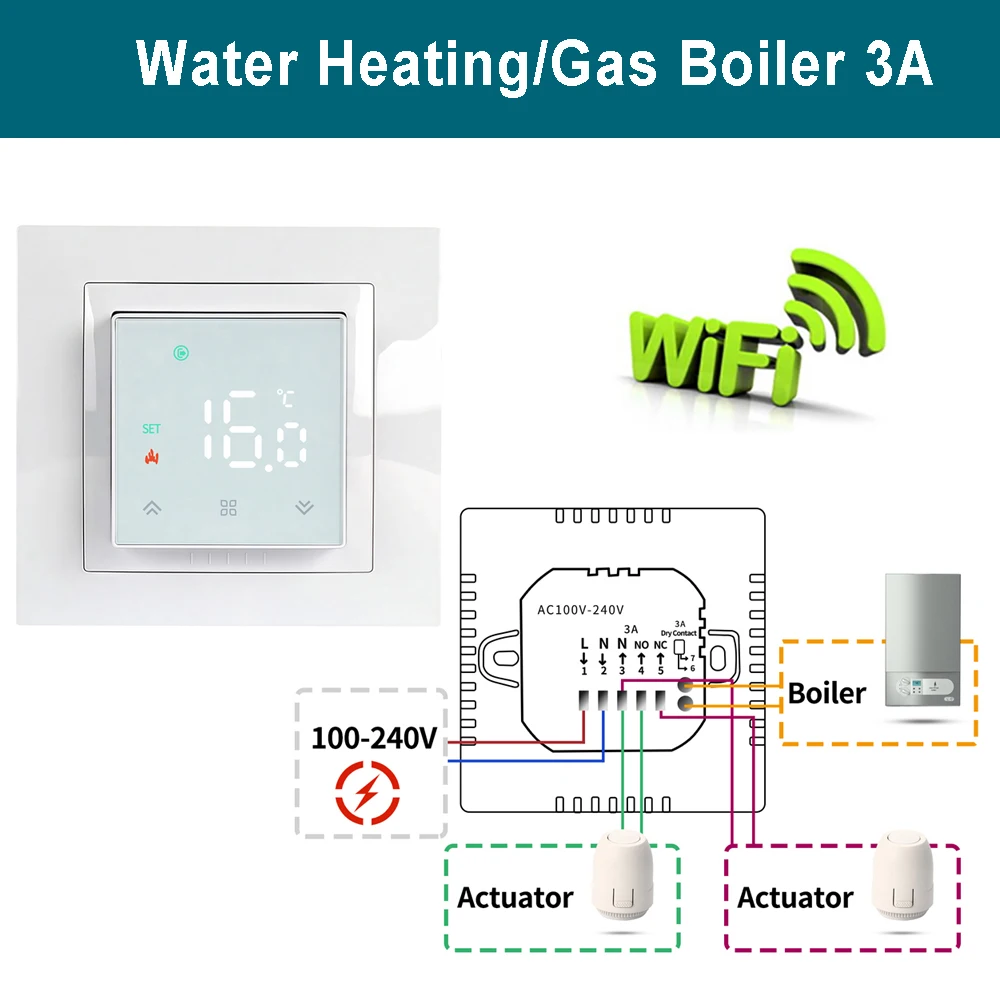 Chaudière à eau ou à gaz 3A- Wifi Blanc