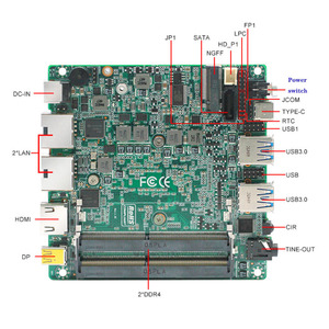 Высококачественная NUC промышленная управляющая материнская плата i3i5i7-1165G7 двойной сетевой порт Type-C Робот мини офисный компьютер материнская плата - Product Image 3