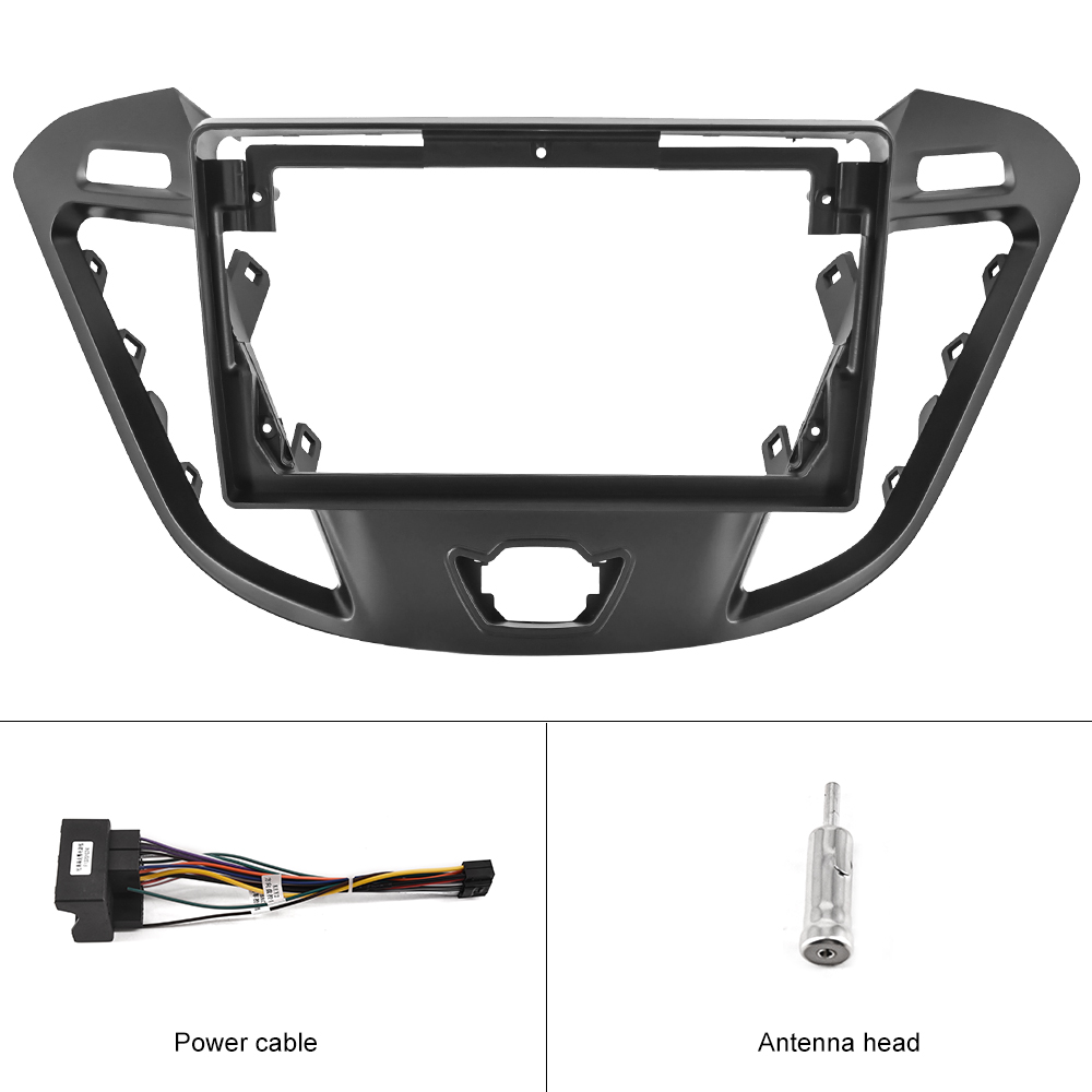 Podofo Double 2 Din Car Stereo Radio Frame Dash Panel Trim Kit For Ford/Transit/Tourio 2017 Accessories Tools