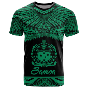 アイキャッチ高品质サモアをテーマにした黒ポリエステルTシャツ部族柄 - Product Image 1