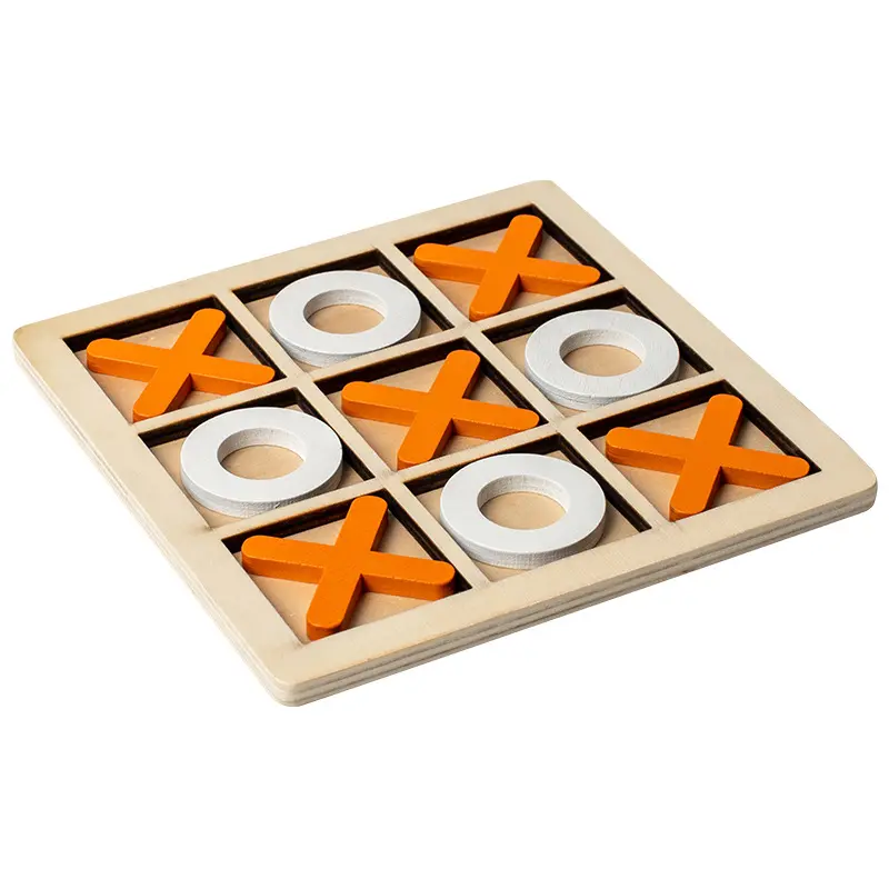 Montessori hölzernes Tictactoe brett puzzle spiele kindergarten logisches denkvermögen ausbildungs-spielzeug für kinder jungen und mädchen