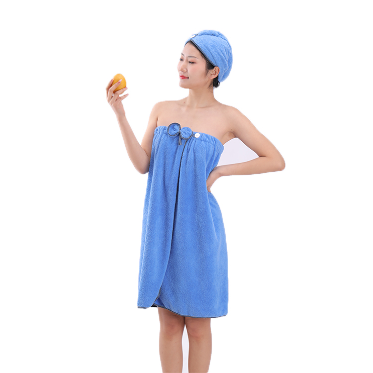 Factory direct sale 100% microfiber polyester bathrobe microfiber plush bath robe women coral fleece bathrobe
