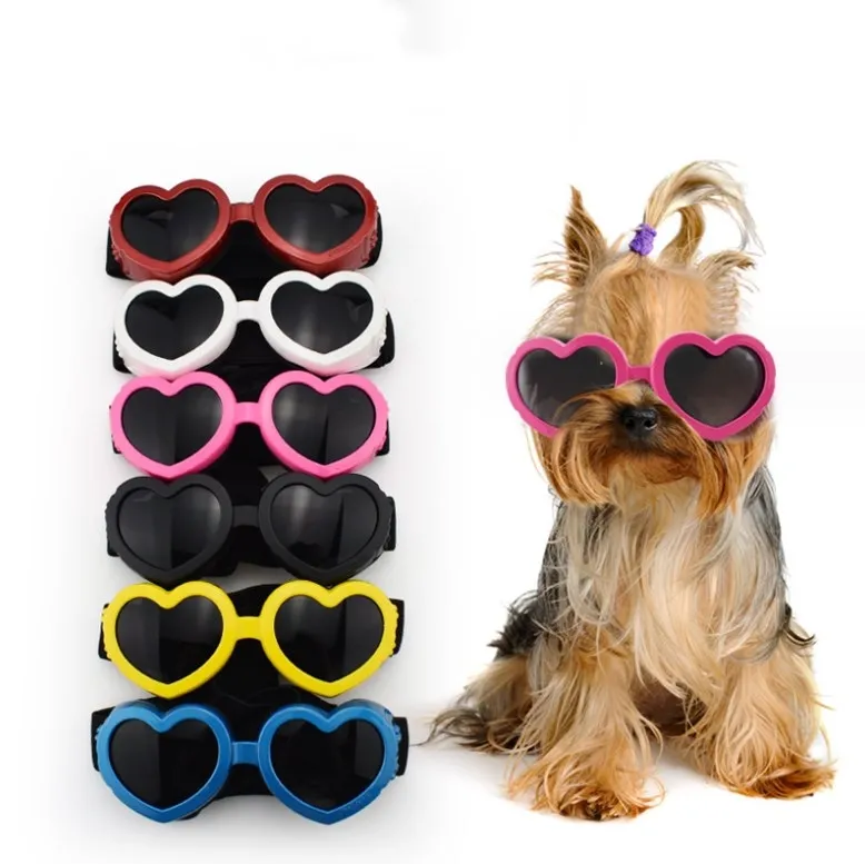 Kacamata hitam hewan peliharaan anjing pelindung daur ulang warna-warni Universal perlindungan UV untuk anjing jenis kecil hingga sedang
