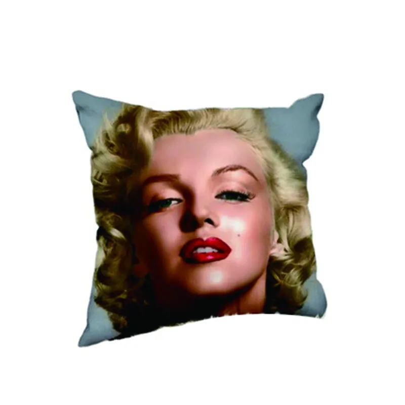 Mode film Star Marilyn Monroe taie d'oreiller Super film Star imprimé taies d'oreiller en peluche personnalisé maison voiture décor housse de coussin