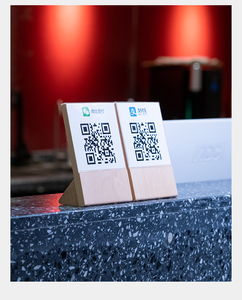 Acrylic Wood Display Stand Holder Photo <strong>Frames</strong> for Price Tag Qr Code Pay Menu <strong>Name</strong> Card Office Meeting - Product Image 3
