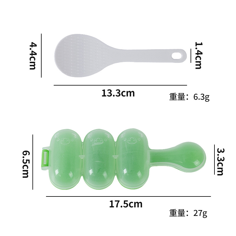 Opp bag green Shaker + spoon set