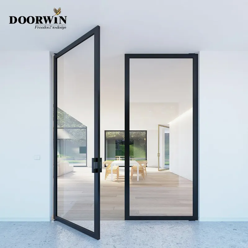 Doorwin – portes en aluminium pour cuisine, porte extérieure en aluminium, Double verre émaillé, portes d'entrée de maison