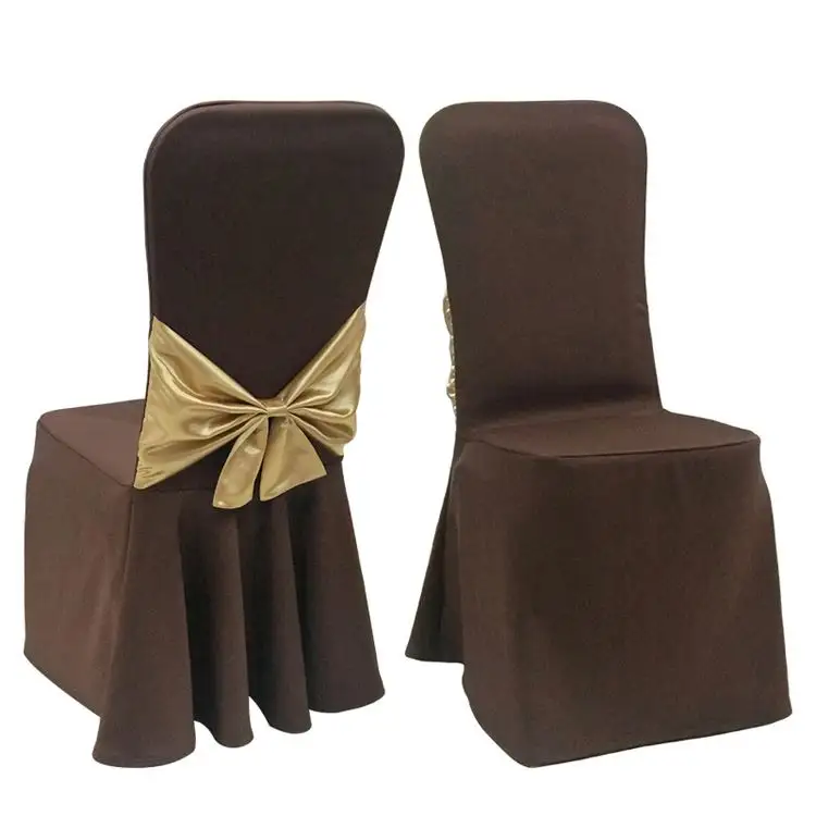 Oro metallizzato spandex copertura della sedia dello spandex poliestere universale sedia elastico copre per il banchetto di nozze del partito