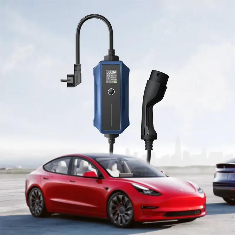 16A 3.7kw Однофазный Тип 2 Ev автомобильное зарядное устройство портативная зарядная станция для Tesla автомобиля