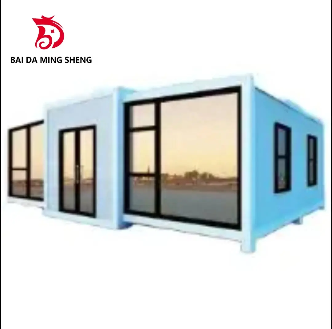 Tốt nhất kết cấu thép mở rộng container nhà 20 ft 40 ft 3 phòng ngủ sang trọng mở rộng container nhà