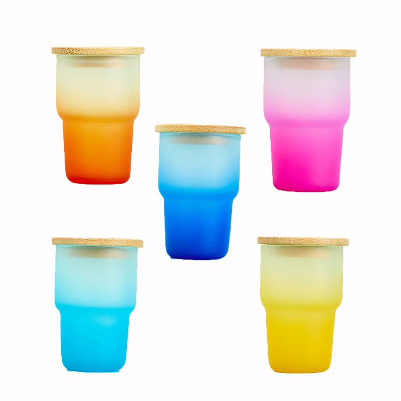 Bambu kapak kısa cam bardak mini küçük 60 ml 90 ml tumbler şarap bardağı hediye şişeleri set 2 oz 3oz mini fincan - Product Image 1