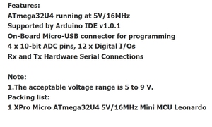 Pro Micro ATmega32U4 5V 16MHz proprio usb aggiornamento del programma MCU scheda di sviluppo - Product Image 5