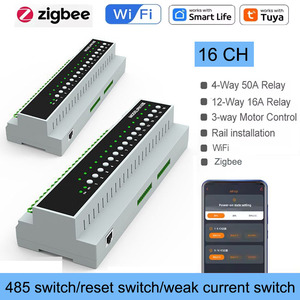 Tuya WiFi <strong>Zigbee</strong> 16 CH Relay Switch Module Smart On/Off <strong>Control</strong> Module for Hotel SAAS System Dry Node Weak Current Power Module - Product Image 2