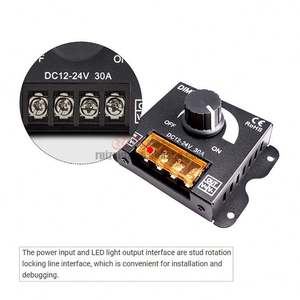 A doppio colore CCT LED striscia manopola Dimmer DC 5-24V 30A 2 canali a tensione costante PWM Dimming Controller del segnale - Product Image 3