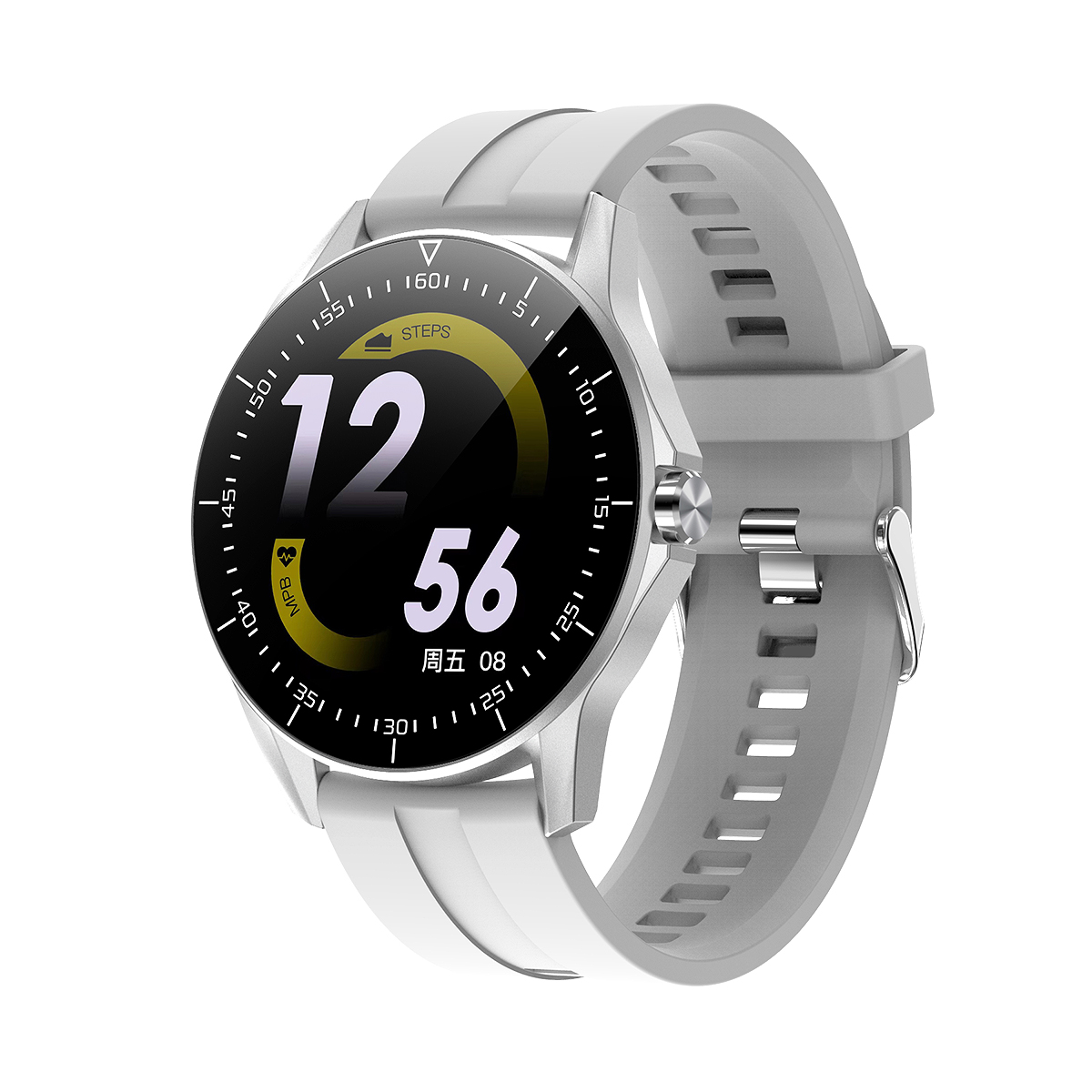 Reloj elegante del deporte del negocio de la salud blanca del silicón L60