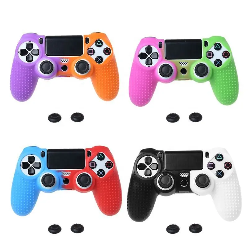 Silikon hülle für Ps4 Controller Game Gamepad Zubehör mit 2 Griffen Controller Case Großhandel Anpassung