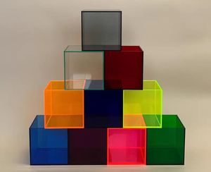 工厂透明储物桌面储物盒亚克力立方体盒透明5面亚克力展示盒 - Product Image 3