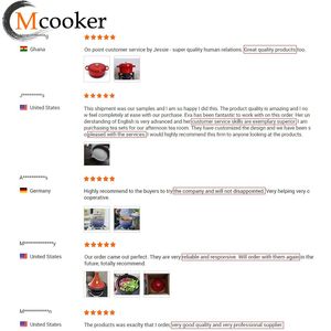 Mcooker 2023ラウンド鋳鉄エナメルコーティングキッチンディナークッキング焦げ付き防止ミルク料理スープ調理器具キャセロールポット - Product Image 6