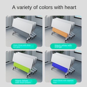 Moderne Opvouwbare Trainingstafel Met Uitschuifbaar Ontwerp Beweegbaar Bureau En Stoelcombinatie Metalen Frame - Product Image 3