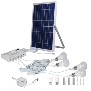 便携式9V/12w太阳能系统太阳能灯，带家用发光二极管灯泡