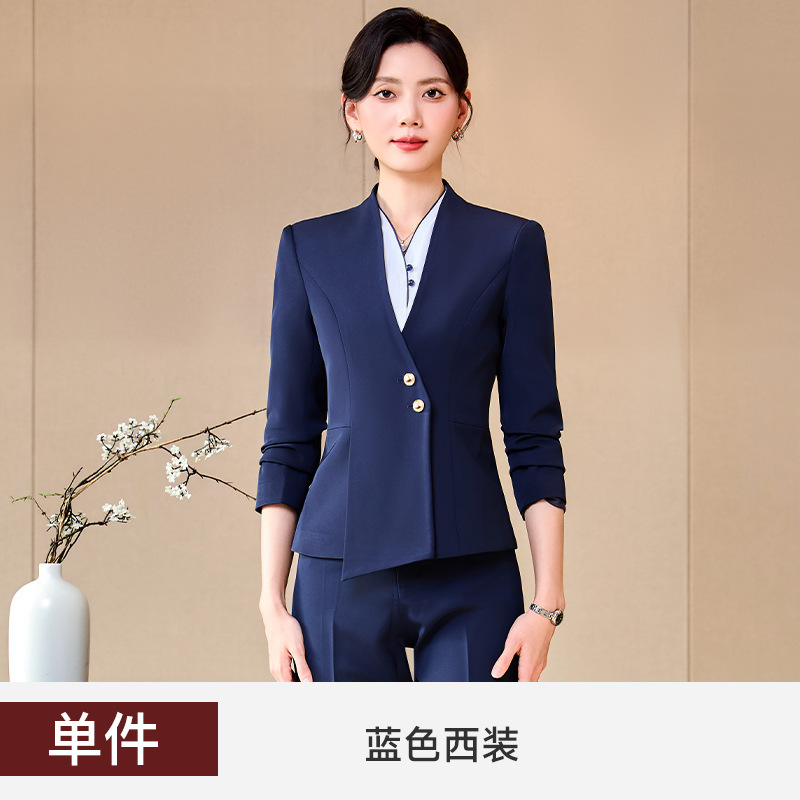 blue suit