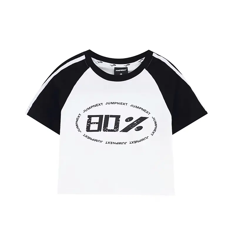 Kurz geschnittene Damen Grafik Frauen T-Shirts Enge Slim Fit T-Shirt Frauen T-Shirt Baumwolle Top Crop Tops für Frauen