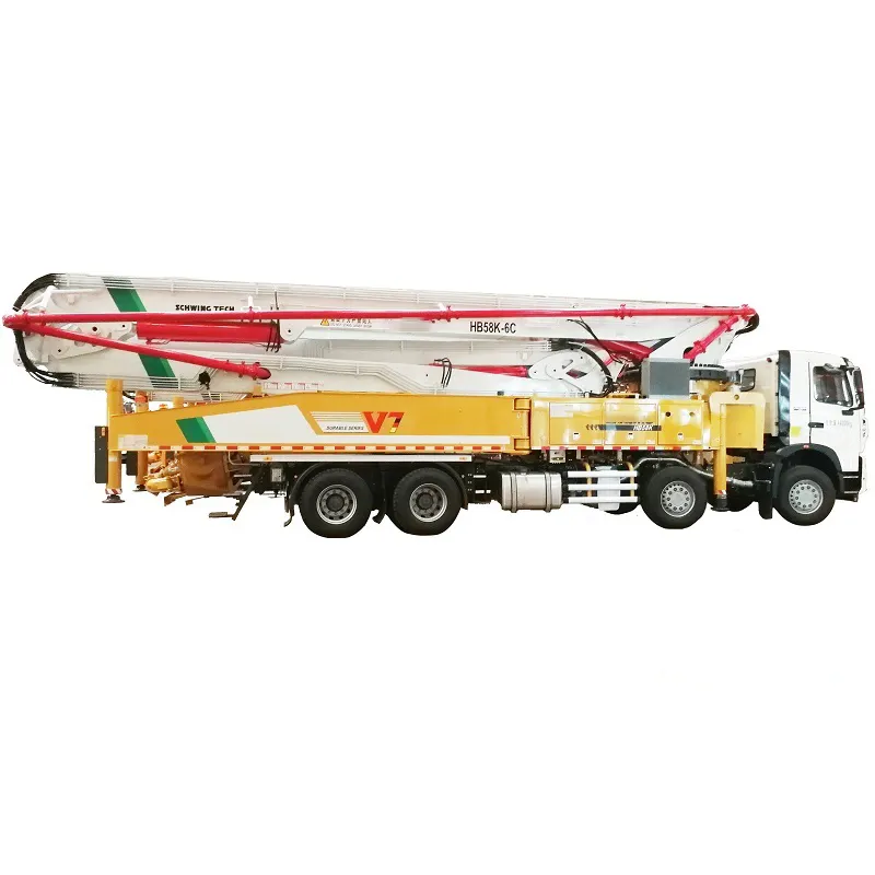 Düşük yakıt tüketimi HB58K beton pompası kamyonu 58m kamyon monteli beton pompası fiyat