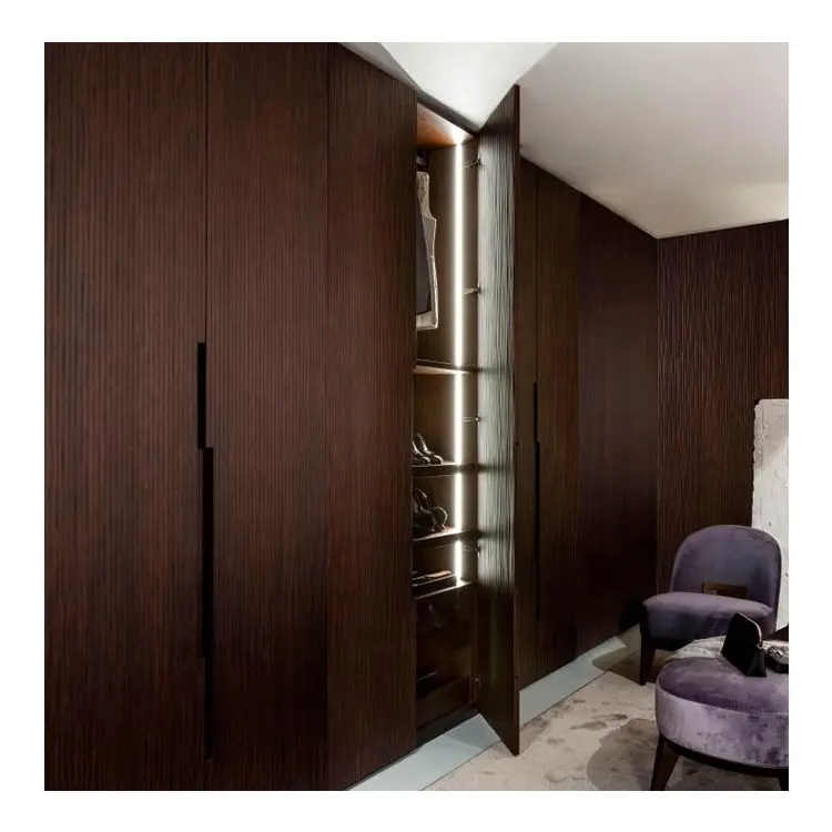 Muebles de madera para el hogar, armario lacado con diseño de espejo para fotos y dormitorios