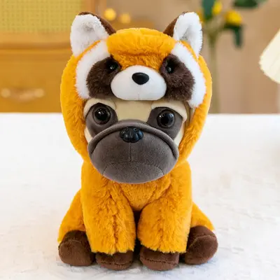 Brinquedo de pelúcia Shar Pei para cachorro e urso, brinquedo fofo de desenho animado para companheirismo calmante, travesseiro de boneco de macaco de pelúcia