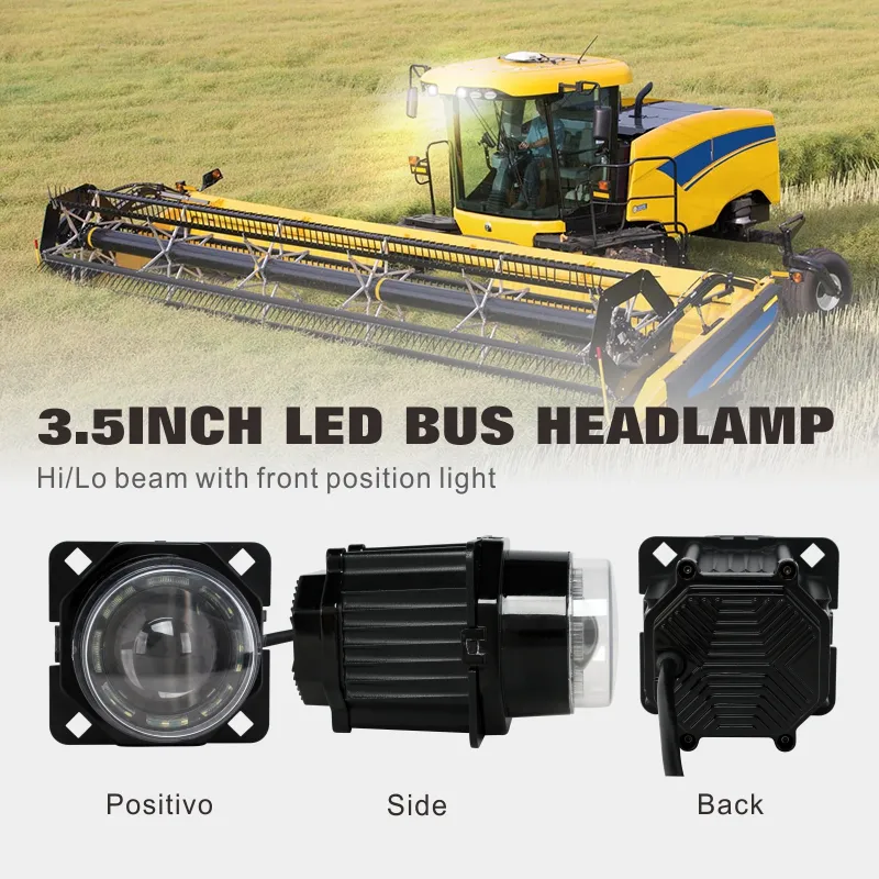 Claas 45 Wát chiếu đèn pha Đa-Chức năng 3.5 inch LED máy kéo đèn pha cho Máy Nông Nghiệp ECE R112 compliant