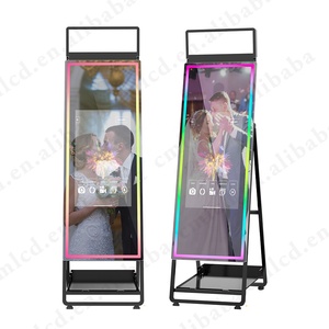 CHIMEE 62&quot; Full Length Mirror 32&quot; Touch Screen <strong>Monitor</strong> <strong>Built</strong>-in <strong>Computer</strong> Selfie Photo Booth Camera Printer Optional for Sale - Product Image 4