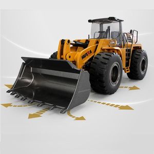 Huina 1583 yeni yükseltme 1/14 ölçekli 22 kanal uzaktan kumanda buldozer kamyon Metal plastik RC modeli kids 'simülasyon için - Product Image 4