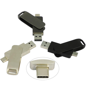 カスタムメタルデュアルポートUSB 2.0 3.0タイプC Pendrive 2 in 1ペンドライブメモリースティックUSB-C付き16GB 32GB 64GB OTG USBフラッシュドライブ - Product Image 6