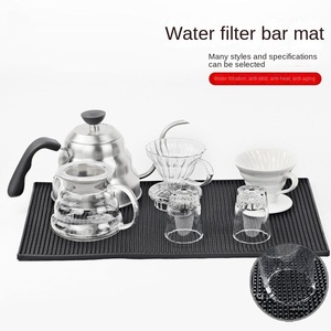 多功能PVC矩形厚排水垫咖啡奶茶用具防滑吧垫家用和餐桌用杯垫 - Product Image 2
