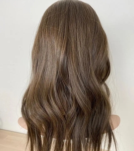 Fast Delivery Cold Brown Jewish Kosher Topper for Women Silk Base Weft <strong>Back</strong> Toppers Clip in Hair 6x7 Silk Base <strong>Human</strong> Hair Toupee - Product Image 4