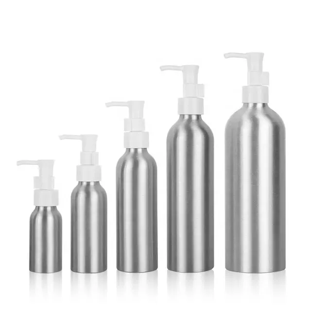 aluminum bottle with PP plastic cleansing oil pump head 30ml50ml100ml200ml250ml500ml bottles