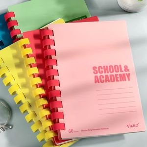 定制日记本笔记本带logo胶圈活页笔记本a5b5笔记本七彩本简易螺旋练习本 - Product Image 2