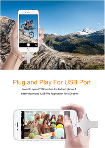 定制的十字形状4在1智能手机OTG USB 3.0闪光笔驱动器记忆棒外部存储用于手机 - Product Image 5