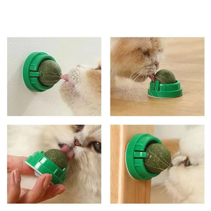 Wall Stick-on Happy Interactive Dientes Limpieza Gato Juguete Mint Catnip Ball para gatos Jugando a masticar - Product Image 6