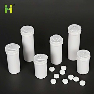 Dược phẩm chai nhựa y học trắng vitamin bảng bao bì chai với lật Top cap sủi bọt máy tính bảng Ống - Product Image 1