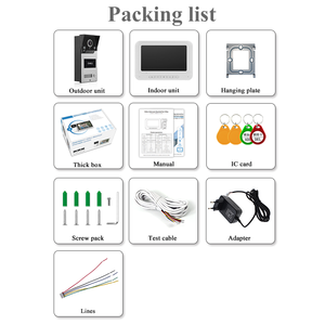 Precio de fábrica Sistema de videoportero con pantalla de 7 pulgadas con cámara gran angular Videoportero para Villa - Product Image 6