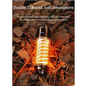 Retro Loại-C có thể sạc lại LED ánh sáng cắm trại đèn lồng không thấm nước khẩn cấp Lều đèn bầu không khí ấm áp Bìa Pin cho câu cá - Product Image 5