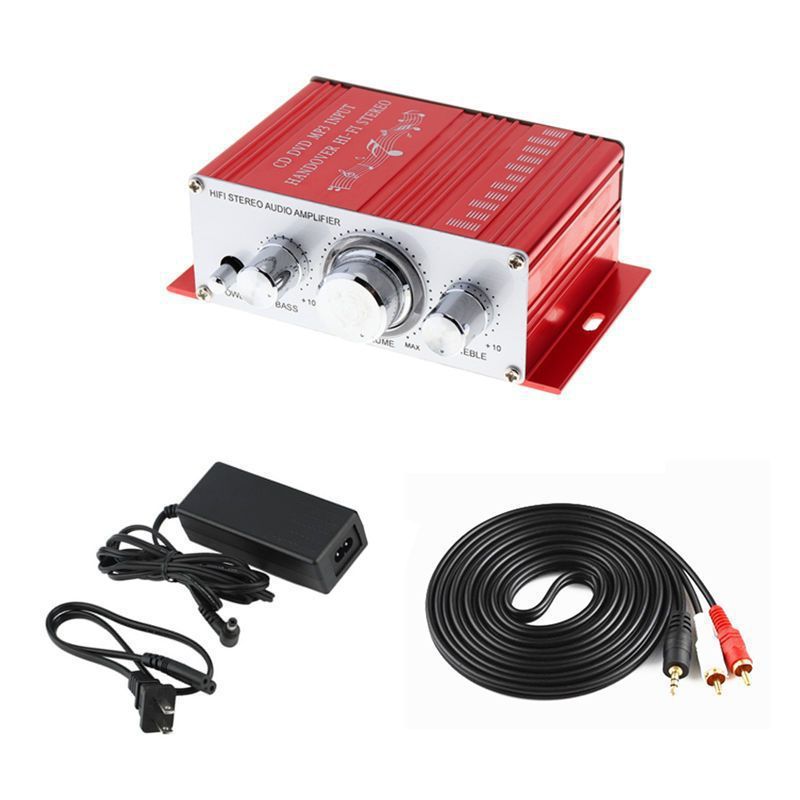 Rouge avec 12V Alimentation + Câble Audio