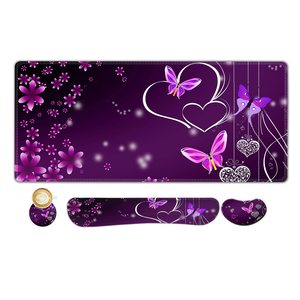 Pad da scrivania con logo personalizzato in gomma toro e fiore, tappetino per mouse esteso, tappetino antiscivolo da lavoro di grandi dimensioni adatto per uso domestico e in ufficio - Product Image 4