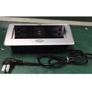 In Lega di alluminio di Alimentazione Ue Qi Caricatore Del Telefono Senza Fili Motorizzato Rotante <span class=keywords><strong>Desktop</strong></span> Pop <span class=keywords><strong>Up</strong></span> Box Da Tavolo <span class=keywords><strong>Flip</strong></span>-<span class=keywords><strong>Up</strong></span> Presa di Corrente Con Usb caricatore